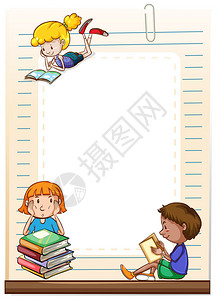 儿童阅读书籍设计框架图片