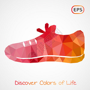 非常态潮流多样式多风格彩色运动鞋孤立图片
