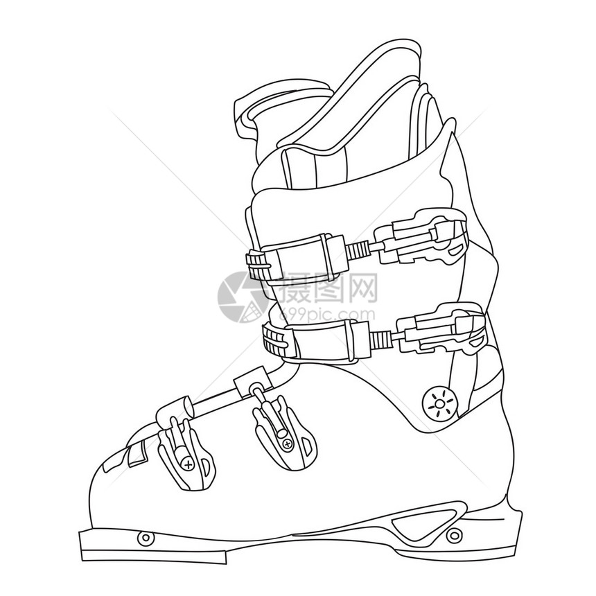 用于速降滑雪的运动硬质男式靴子图片