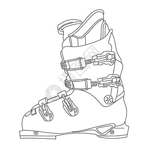 用于速降滑雪的运动硬质男式靴子图片
