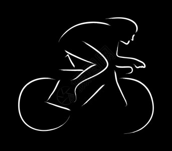 伦达尔宫骑自行车者的简单图形插画