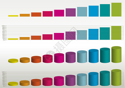 颜色统计图表商业增长图表图片