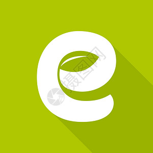 生态公司E字母绿色标志图背景图片