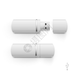 USB闪光驱动器Stlap内存棒储矢量集隔离图片