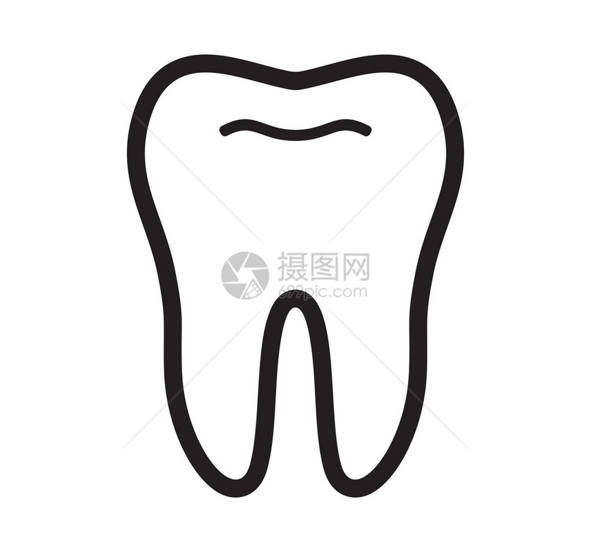 牙齿矢量图标图片