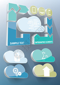 云计算图表矢量图图片