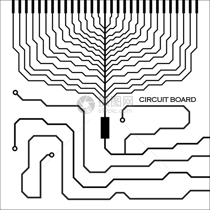 电路板摘要背景矢量插图图片