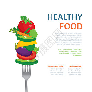 叉口膳食上的健康食品水图片