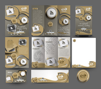 摄影工作室商务文具套装模板图片
