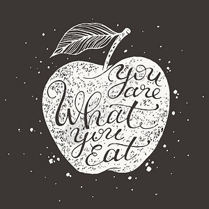 刻字苹果复数您是吃什么的Ventag插画