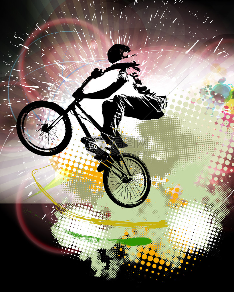 BMX车手运动插图图片