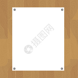 木制背景的空白纸页图片