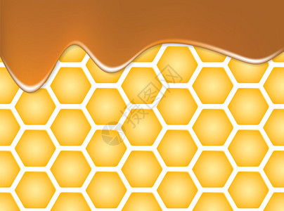 蜂窝和甜蜂蜜的蜂窝纹理图片
