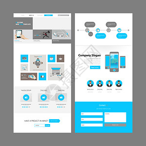 平面一页网站设计模图片