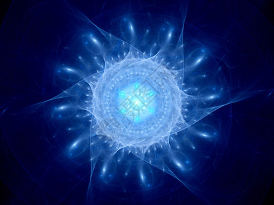 计算机生成了抽象背景的抽象背景空间中的蓝色光亮图片