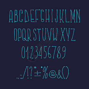 文字数字和标点符号类型手画写字母缩写abc图片