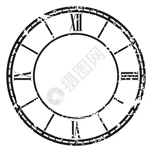 白色的矢量老古董时钟图片