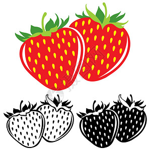 彩色和矢量草莓背景图片