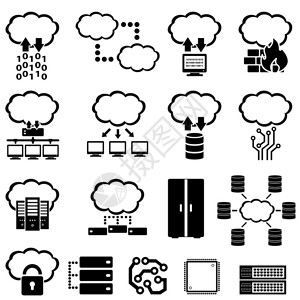 大数据技术和云计算图标图片