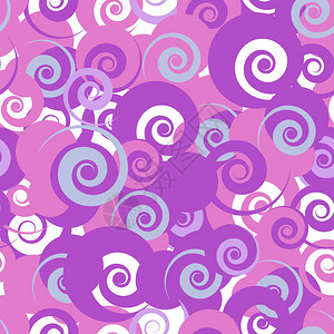 抽象的无缝紫色背景带swirls图片