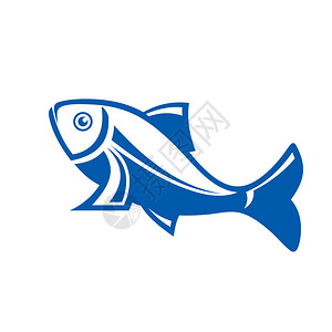 鱼类矢量标识概念说明病媒标识模板图片