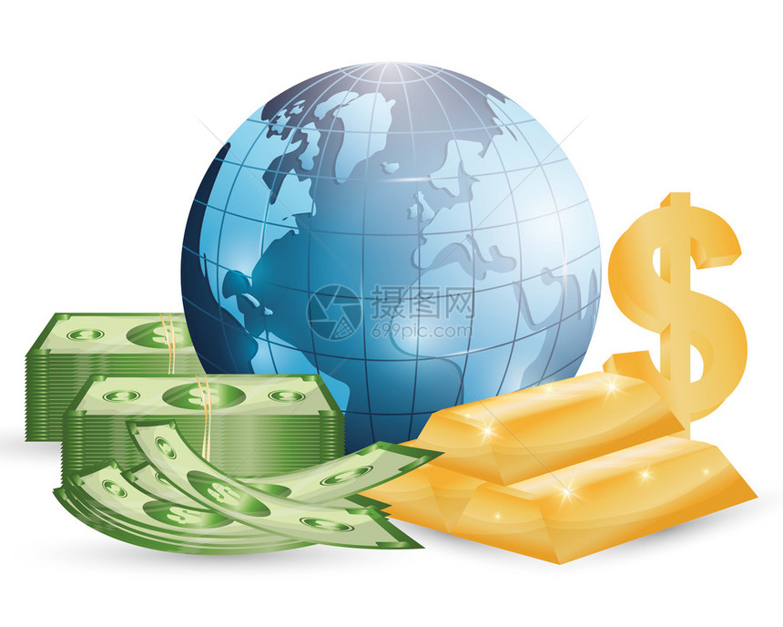 商业金钱利润和全球经济图片