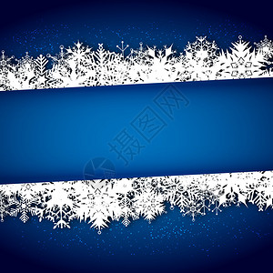 蓝色圣诞卡上面有雪花和位置图片