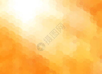 六边形抽象橙色背景的插图图片