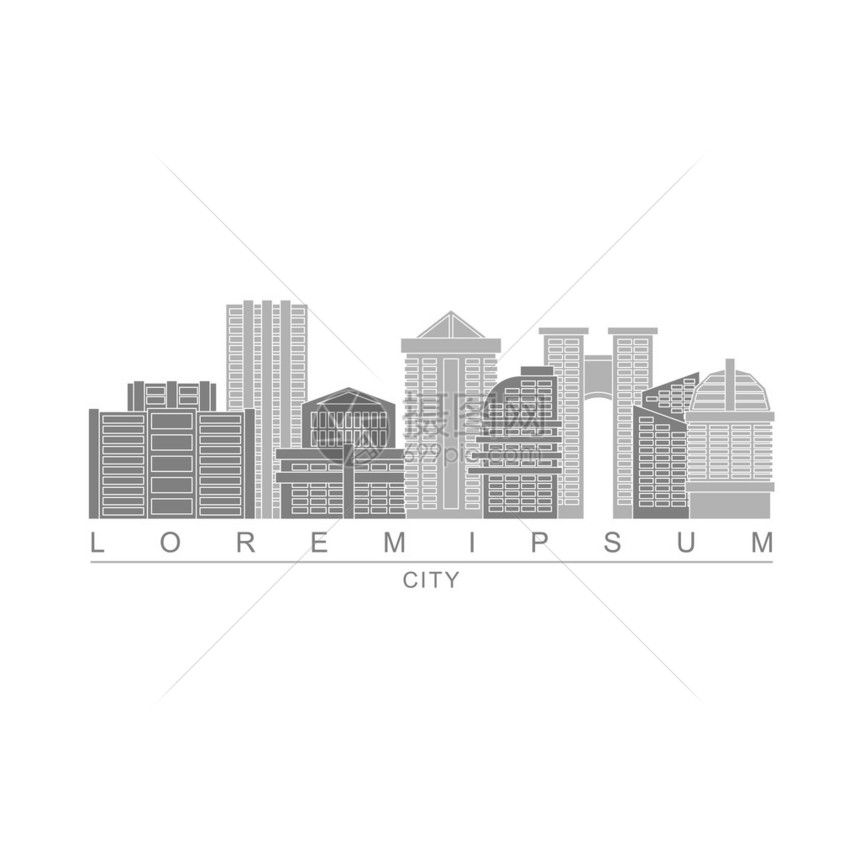 大都市的洛戈摩天大楼高楼城建图片