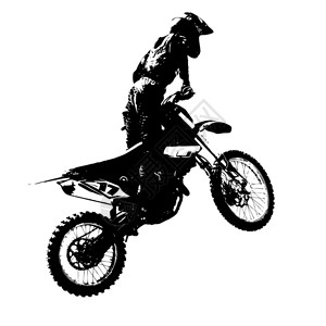 骑手参加摩托车越野锦标赛矢量插图图片