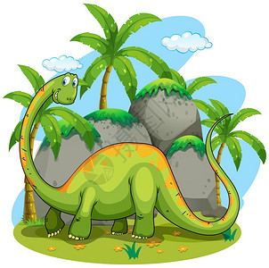 长颈恐龙插图图片
