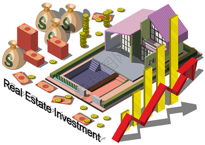 信息图形化房地产投资概念的图示以等量图片
