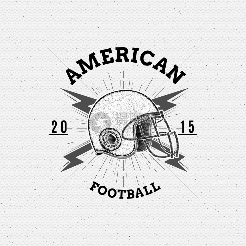 美国足球徽章标志和标签可用于设计服装的印刷品图片