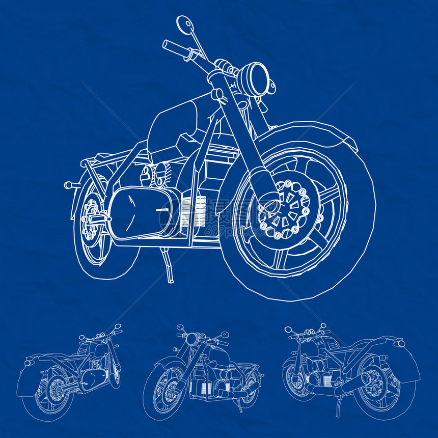 公路自行车摩托车在等高线摩托车的剪影摩托车的轮廓图中摩托车的图片