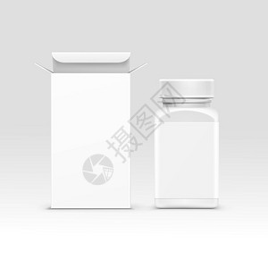 药箱医疗包装纸箱和塑料瓶装图片