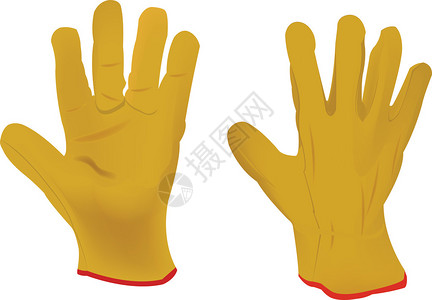 黄色手套工作手套背景图片