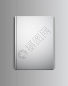 矢量封面书模拟版板空白的Embty水平覆盖着灰色阴影图片
