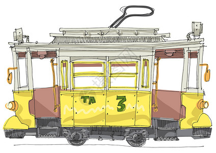 古老的电车图片
