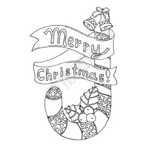 圣诞贺卡与黑色和白色的拐杖糖图片