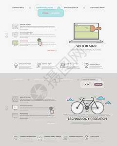 个人或公司业务组合的两个主页模板集图片
