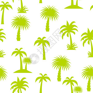 无棕榈树无缝型式矢量说明图片