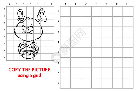 儿童快乐卡通复活兔子拼图图片