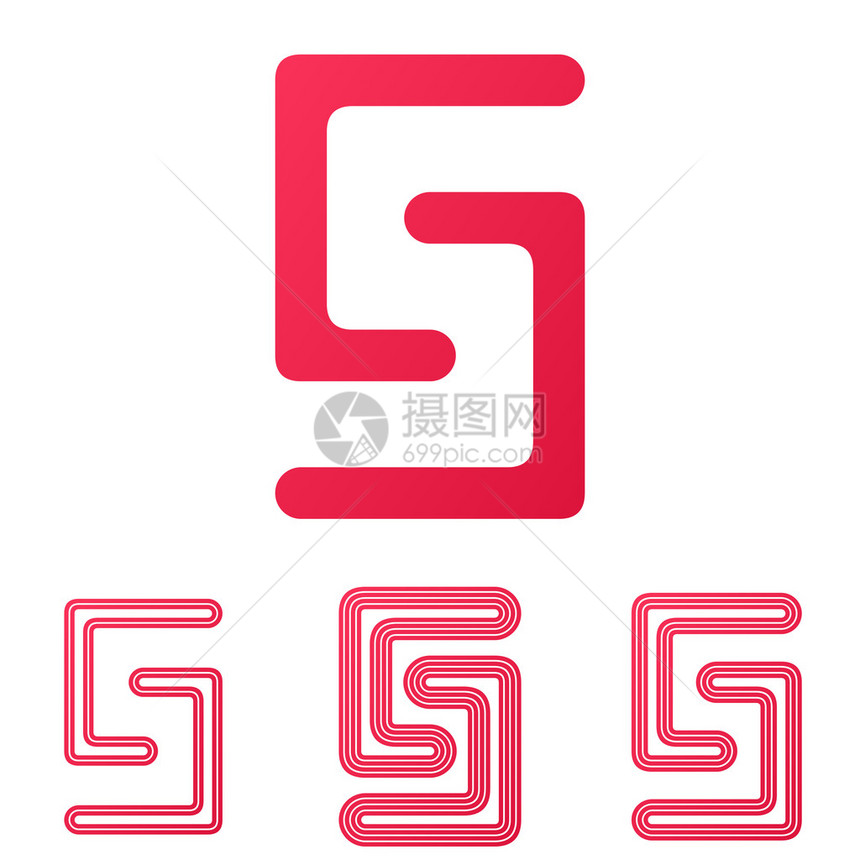 Crimson线条字母图片