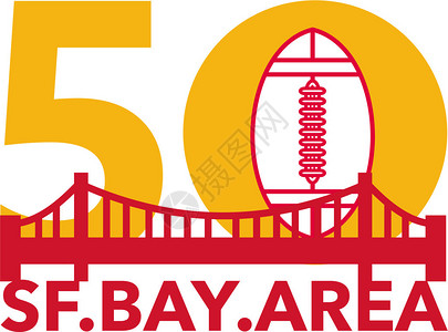 祝圣桥说明显示50号美国足球队和金门大桥圣弗朗西斯科湾地区是冠军橄榄球锦标赛插画