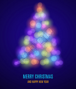 闪亮的圣诞树从花环的圣诞树发光的灯五颜六色的童话灯背景圣诞灯背景模板背景图片