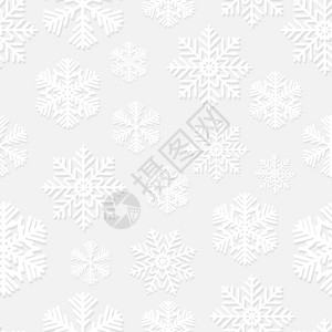 圣诞和新年无缝雪花形态背景摘要图片