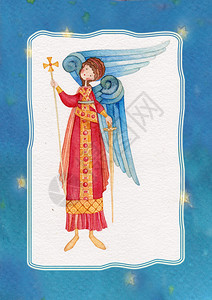 守护天使的插图背景图片