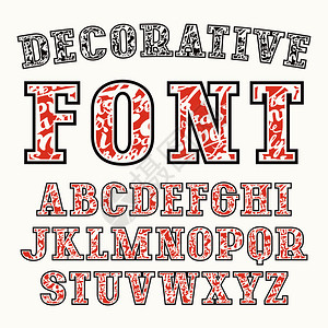 Serif字体覆盖字母的轮廓图片