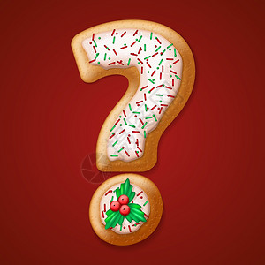 圣诞饼干符号矢量插图图片