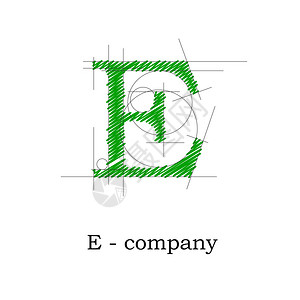 矢量符号设计字母E图片